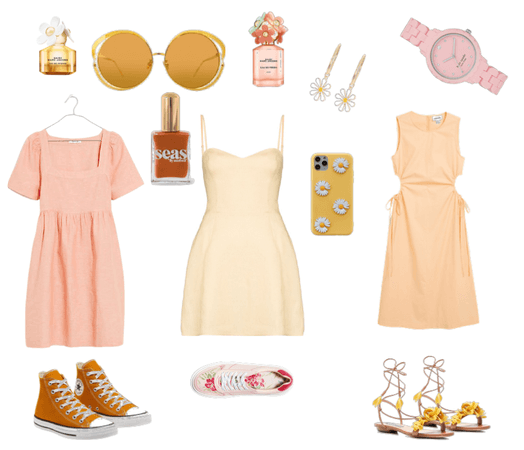 Subtle Pastel Lesbian Outfit Moodboard