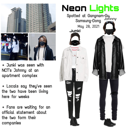 Neon Lights Junki spotted w/ NCT’s Johnny at Gangnam-Gu, Samsung-Dong
