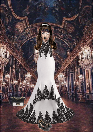 Black & White Princess Ball Gown