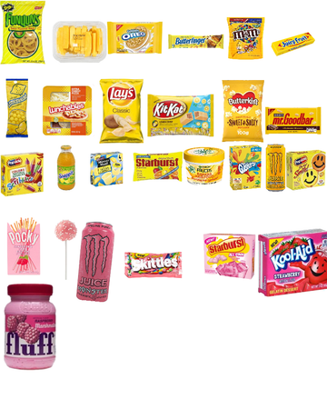 yellow vs pink food
