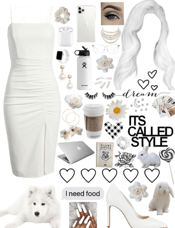 white with a pop of Color