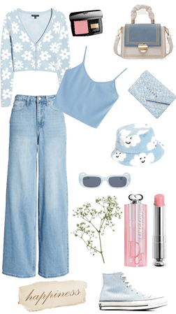 aestetic blue outfit