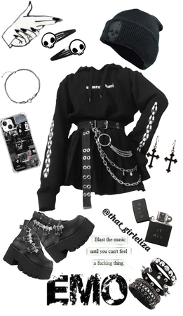emo outfit  and accessories 🖤 | egirl 🩷🖤