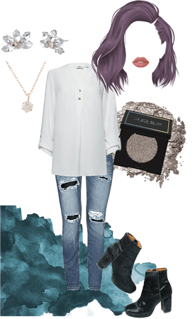 Casual Plum Hair Outfit