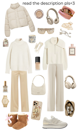 beige winter day outfit