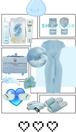Light blue frame outfit