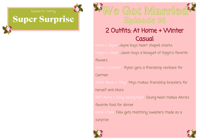 We Got Married Super Surprise Mission List