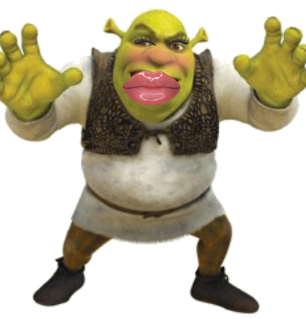 Shrek as a preppy boy