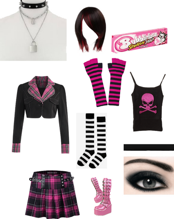 pink and black emo
