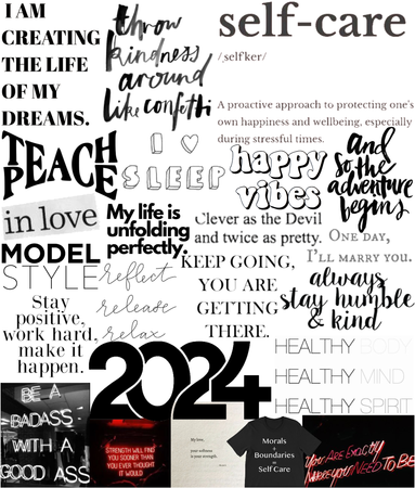 2024 as text collage