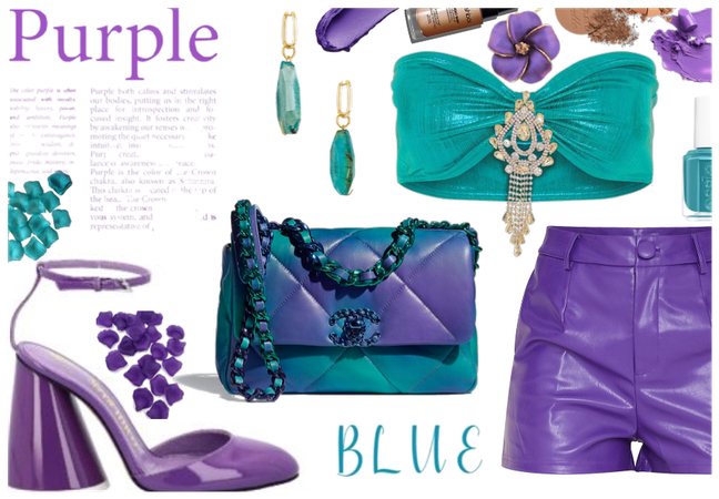 PURPLE AND BLUE