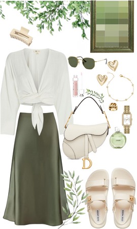 olive summer outfit 🫒