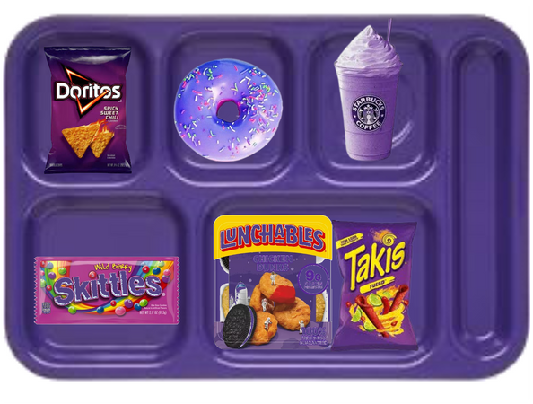 Grwm to eat my purple tray