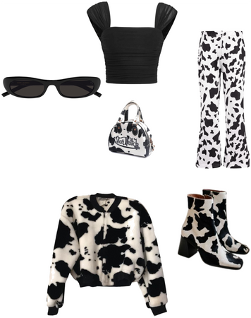Cow print outfit