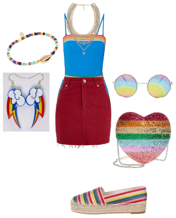 rainbow dash beach outfit
