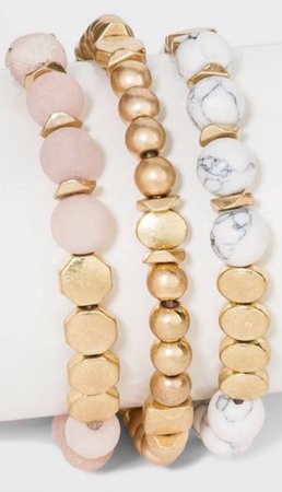 target gold pink marble stack bracelet