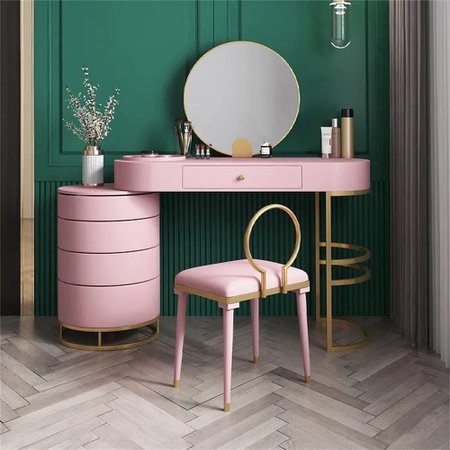 pink vanity set
