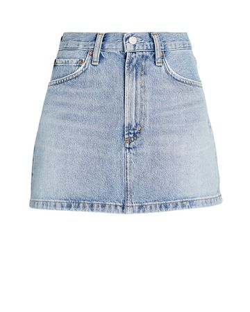 AGOLDE Liv Organic Denim Mini Skirt In Revival | INTERMIX®