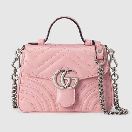 Pink GG Marmont mini top handle bag | GUCCI® UK