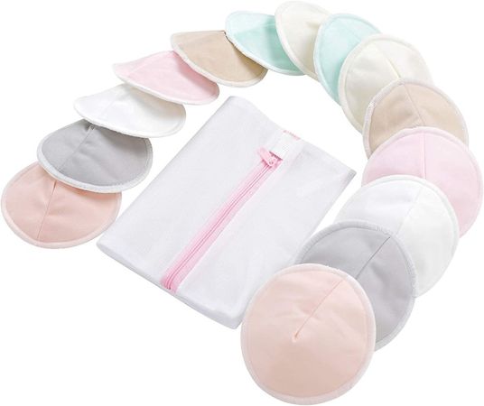 Reusable Nursing Pads for Breastfeeding - 4-Layers Organic Bamboo Nursing Pads - Breastfeeding Pads - Washable Breast Pads - Natural Bamboo Maternity Pads, Nipplecovers (Lovelle, Large 4.8") : Amazon.com.au: Baby
