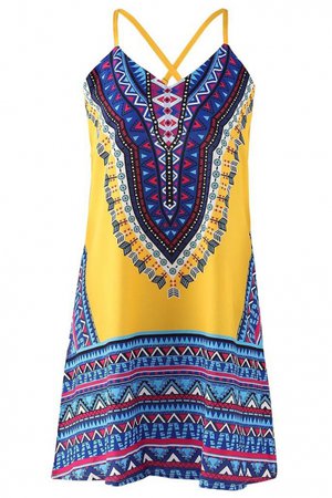 yellow and blue beach dress - Google Search