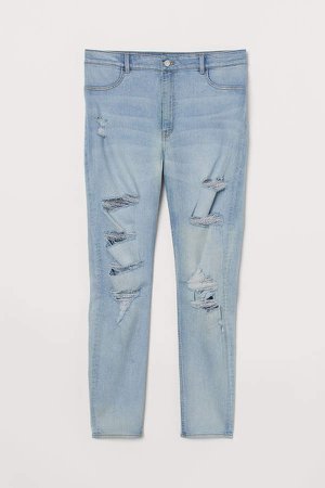 H&M+ Super Skinny High Jeans - Blue