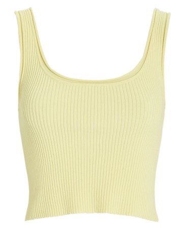 Cropped Ribbed Wool-Blend Tank | INTERMIX®