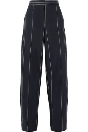 Pinstriped linen and cotton-blend wide-leg pants | CEDRIC CHARLIER | Sale up to 70% off | THE OUTNET