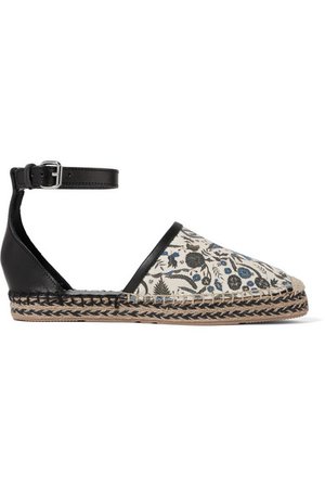 Isabel Marant | Carlyce printed canvas and leather espadrilles | NET-A-PORTER.COM