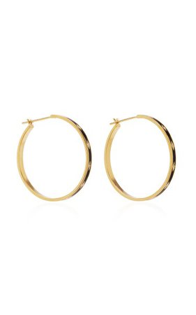 Night Sky 18k Gold, Diamond And Enamel Hoop Earrings By Azlee | Moda Operandi
