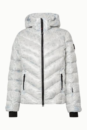 BOGNER FIRE+ICESassy2 hooded printed quilted down ski jacket