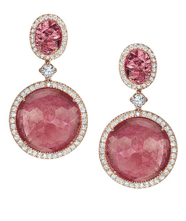 rose gem earrings