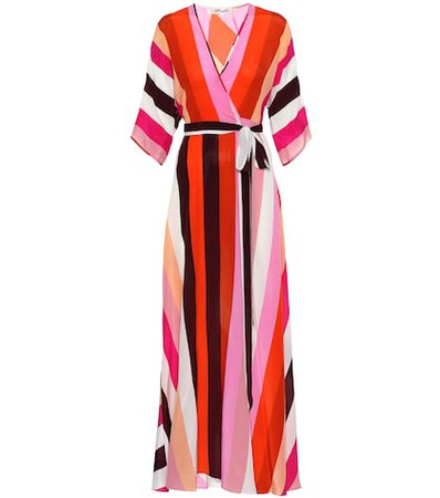 Eloise striped silk maxi dress