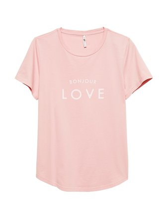SUPIMA® Cotton Graphic T-Shirt | Banana Republic Pink