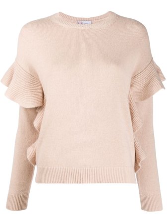 RedValentino Knitted ruffle-trimmed Jumper - Farfetch