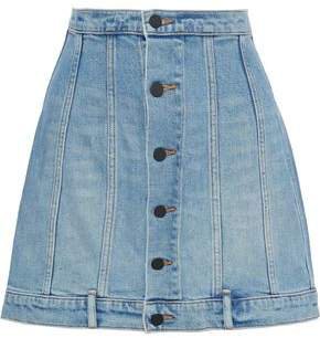 Faded Denim Mini Skirt
