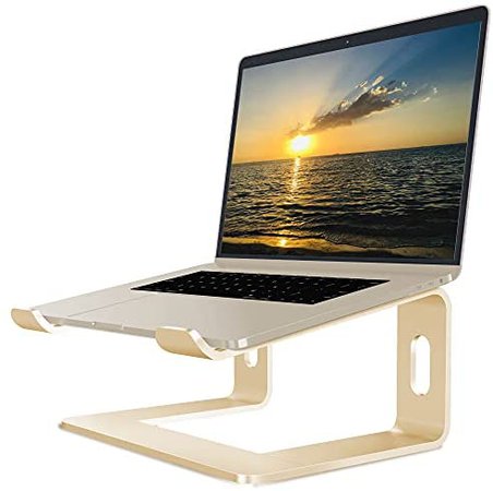 Amazon.com: Soundance Laptop Stand, Aluminum Computer Riser, Ergonomic Laptops Elevator for Desk, Metal Holder Compatible with 10 to 15.6 Inches Notebook Computer, Rose Gold: Office Products