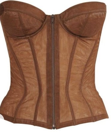 brown corset top