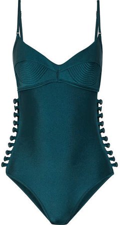 Melody Bullet Cutout Swimsuit - Emerald