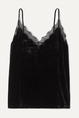 Cami NYC | The Zosia lace-trimmed velvet camisole | NET-A-PORTER.COM