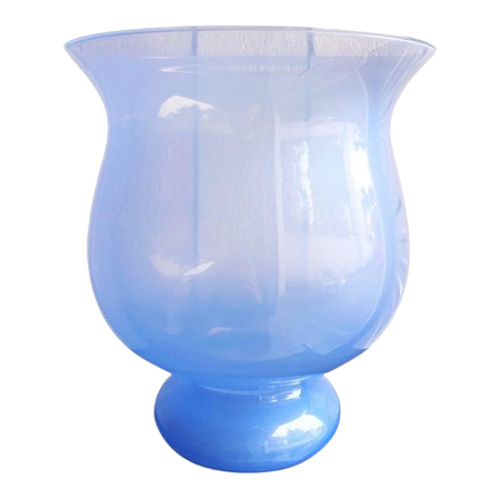 periwinkle glass urn
