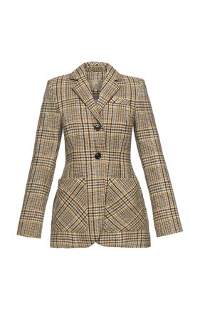 Granpa Plaid Cotton Blazer Jacket by Lena Hoschek | Moda Operandi