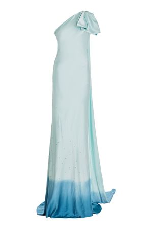 Convertible Dip-Dyed Silk One-Shoulder Gown By Alejandra Alonso Rojas | Moda Operandi