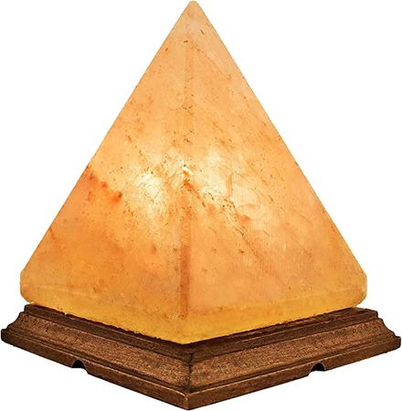 Amazon.com: Pink Himilayan Pyramid Salt Lamp Crystal Natural Hymalain Salt Rock Lamp for Gifts Air Purifying, Indoor & Outdoor Use, Wood Base | PyramidStone : Tools & Home Improvement