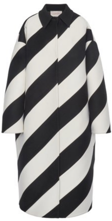 black and white striped coat