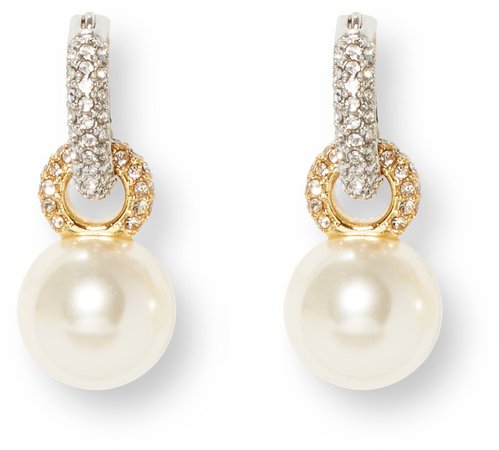 Jeweled Faux Pearl Earrings