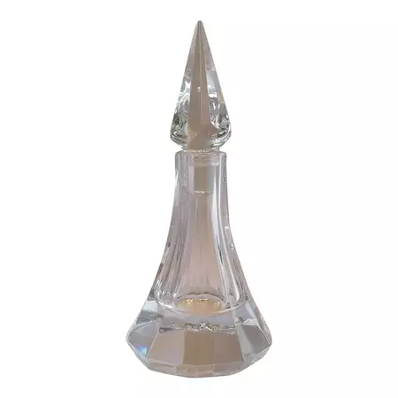 Flat Cut Crystal Perfume Bottle | Chairish
