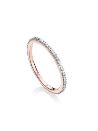 Shop Monica Vinader Skinny Eternity Diamond ring with Express Delivery - FARFETCH