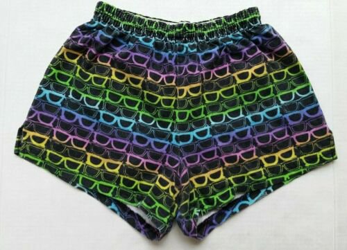 Vintage 1980s Neon Sunglasses Print Cotton Short Shorts - Soffe - Womens S | eBay