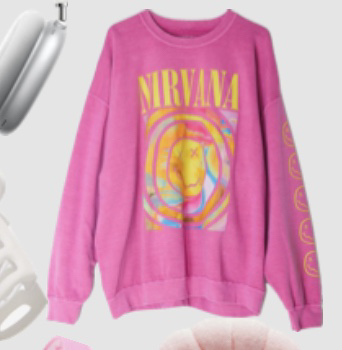 pink nirvana sweatshirt